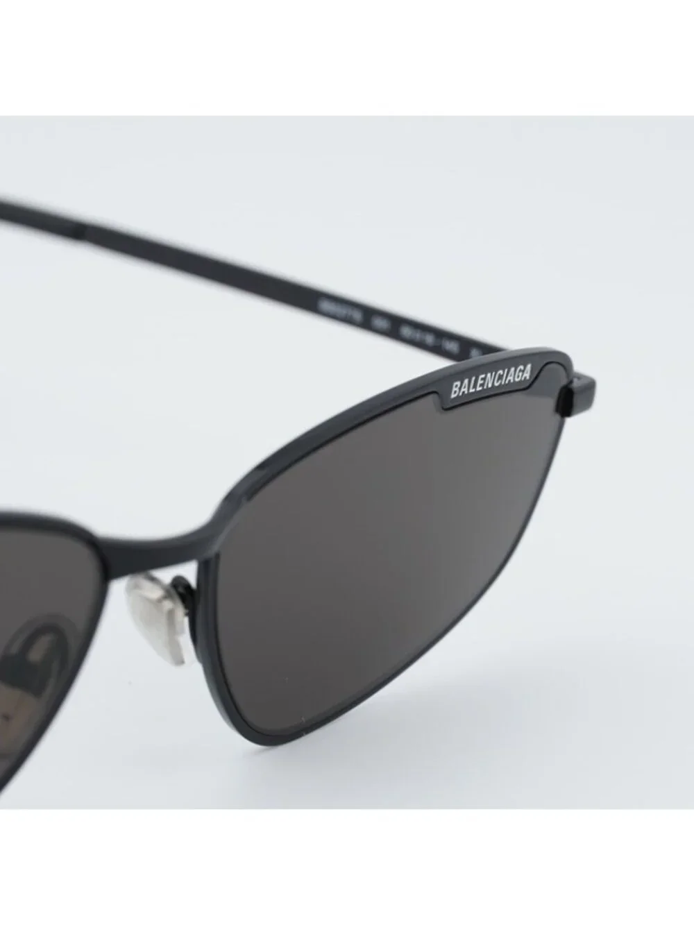 Balenciaga BB0277S 001 Unisex Sunglasses Black Rectangle Frame, Grey Lenses